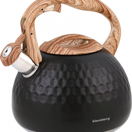 Klausberg KB-7562 - bouilloire sifflante - 2,8 L - acier inoxydable - toutes sources de chaleur