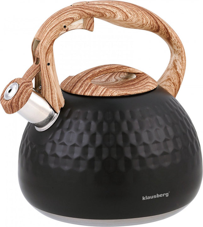 Klausberg KB-7562 - bouilloire sifflante - 2,8 L - acier inoxydable - toutes sources de chaleur
