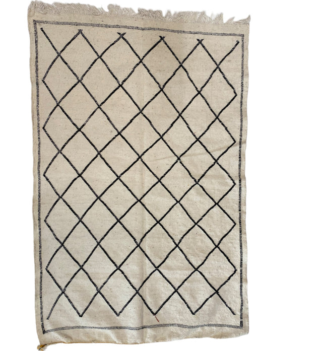 Tapis Kilim berbère marocain tissé à plat 145 x 95 cm
