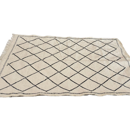 Tapis Kilim berbère marocain tissé à plat 145 x 95 cm