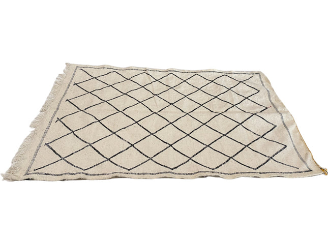 Tapis Kilim berbère marocain tissé à plat 145 x 95 cm