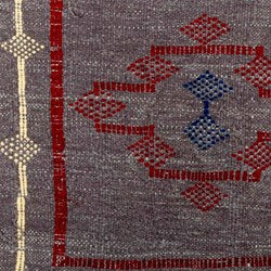 Tapis Kilim gris fait main