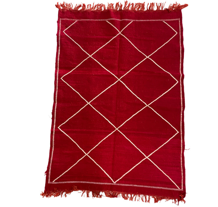 Marokkanischer Kelim-Teppich rot 150 x 95 cm