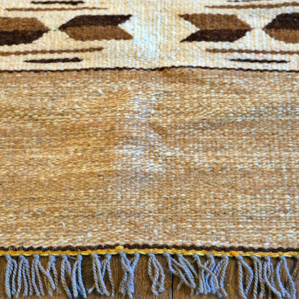 Tapis/kilim tissé à la main - 100% laine - 70x140cm - Naturel