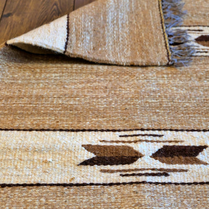 Tapis/kilim tissé à la main - 100% laine - 70x140cm - Naturel