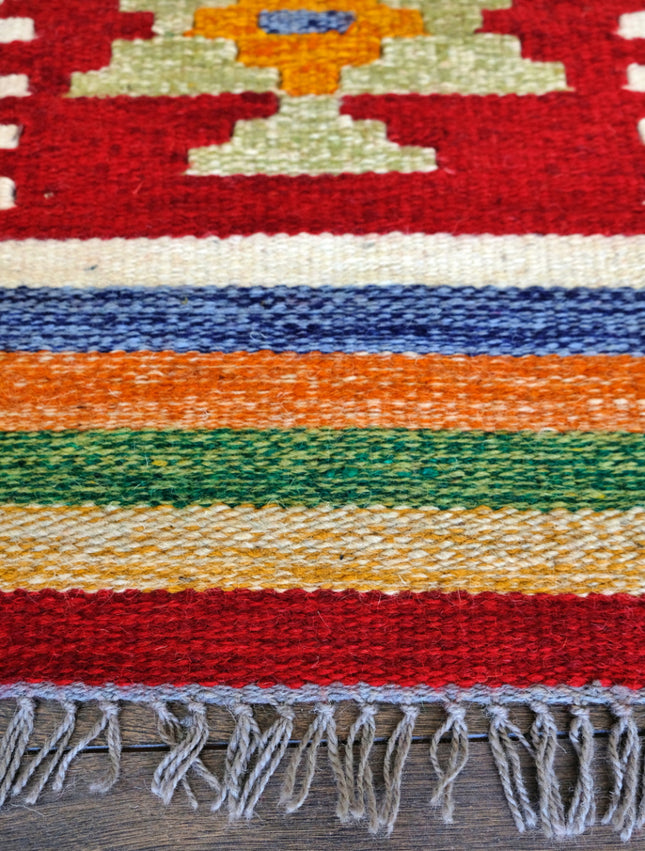 Tapis/kelim tissé à la main - 100% laine - 60x80 cm - classique