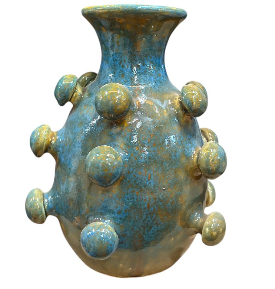 Keramikvase mit Kugelstruktur – Handgefertigtes Design
