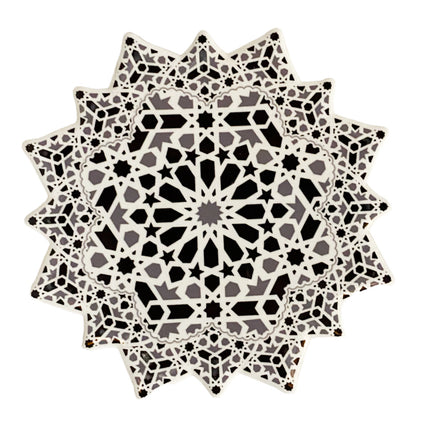 Sous-verre mosaïque géométrique en céramique