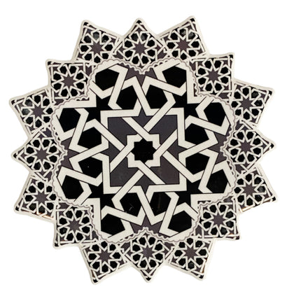 Sous-verre marocain en mosaïque géométrique