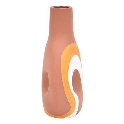 Vase en céramique à motif ethnique