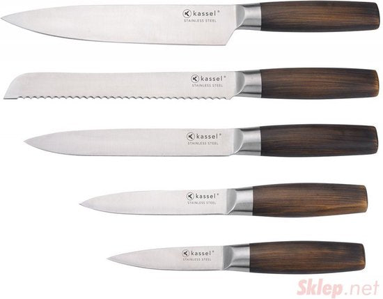 Kessel - Messerset - 6-teilig - braun - Magnetblock