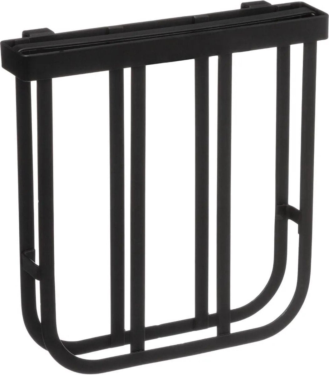 Kitchen organizer - 2-in-1 dish drying rack black 58 x 51 cm made of metal