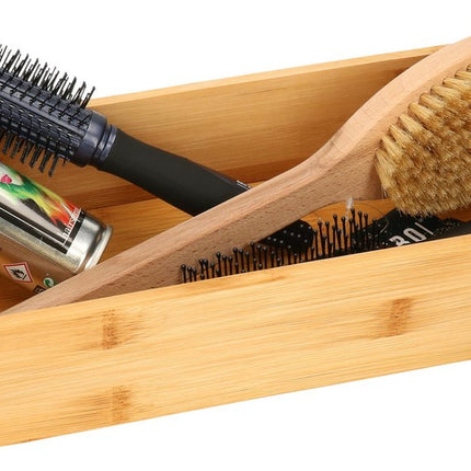 5Five Range-couverts/organiseur de cuisine - 1 compartiment - Tidy Smart - bambou - 38 x 15 x 7 cm