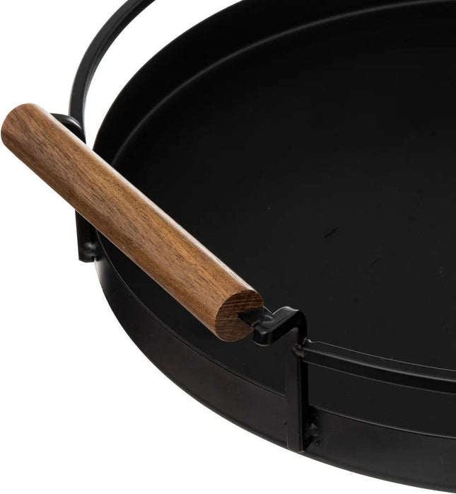 serveer dienblad met opstaande rand - metaal - Dia 36 cm