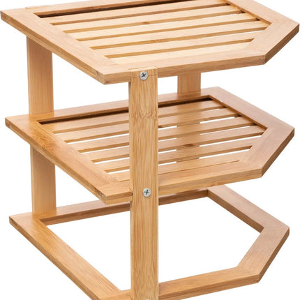 Étagère de cuisine/étagère de rangement/organisateur de comptoir – 26 x 23 x 26 cm – bois de bambou