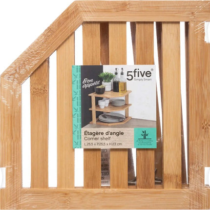 Étagère de cuisine/étagère de rangement/organisateur de comptoir – 26 x 23 x 26 cm – bois de bambou