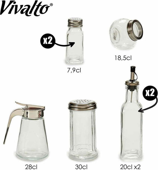 Set de cuisine 7 pièces 200 ml 300 ml 185 ml 280 ml