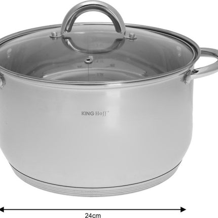 Batterie de casseroles - 12 pièces - Acier inoxydable - Tous feux