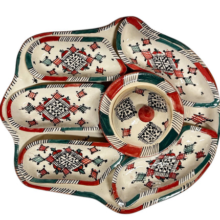 Khamsa tapas - ensemble de trempage et de service - poterie - Fait main
