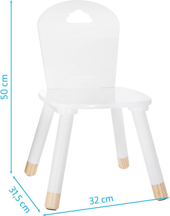 Chaise enfant Atmosphera Kids Blanche - 50x30x30 cm