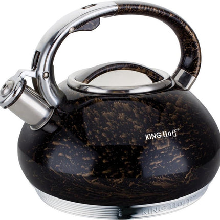 Kinghoff bouilloire sifflante - 3L - Inox - toutes sources de chaleur