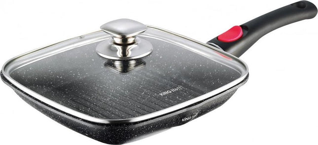 Kinghoff 1511 poêle grill - 28x28 cm - revêtement marbre - induction