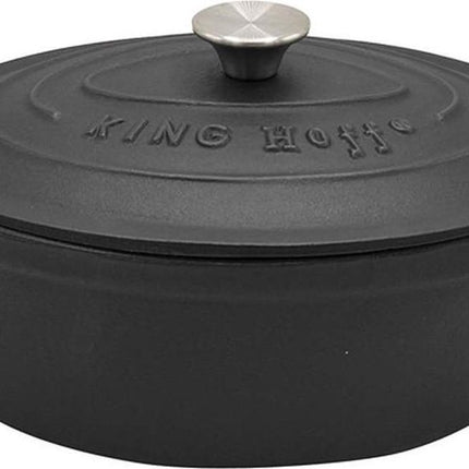Kinghoff 1531 - Cocotte - 6,2L - Fonte - toutes sources de chaleur - 33 cm - ovale