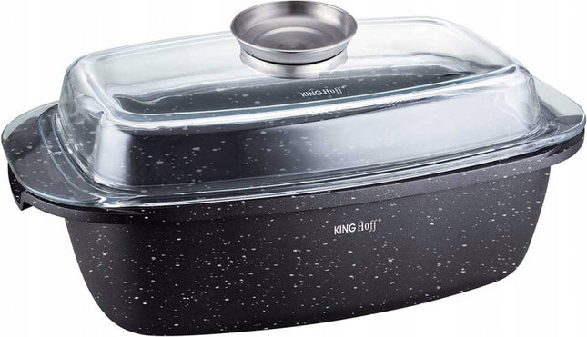 Kinghoff 1608 - Faitout - Marbre - avec couvercle - 5.5 litres