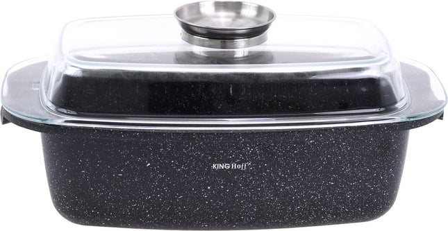 Kinghoff 1608 - Faitout - Marbre - avec couvercle - 5.5 litres
