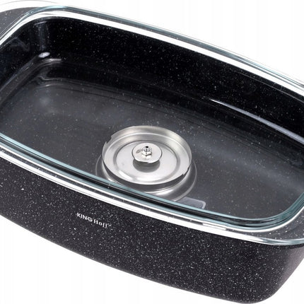 Kinghoff 1608 - Faitout - Marbre - avec couvercle - 5.5 litres