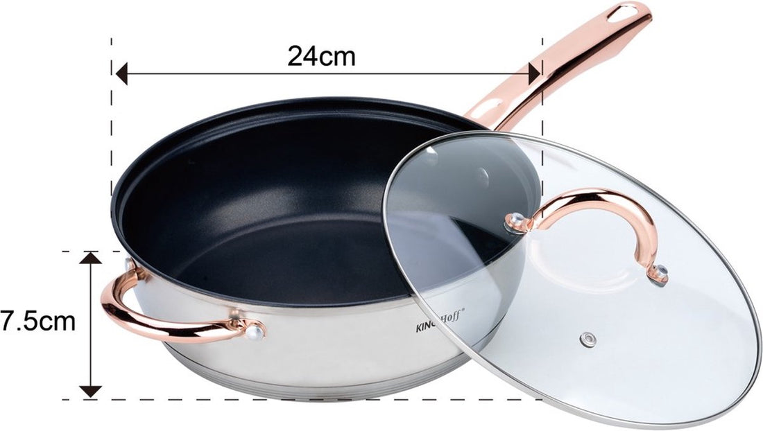 Kinghoff - 12-teiliges Topfset - Kochtöpfe - 16-16-18-20-24-24 cm - mit Deckel