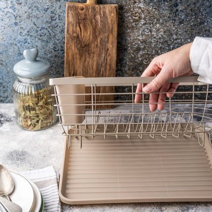 Égouttoir - acier-plastique - Beige