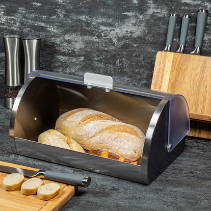 Kinghoff 3203 - boîte à pain - acier inoxydable - 39.5x28x18.5 cm