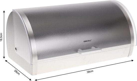 Kinghoff 3203 - broodtrommel - rvs - 39.5x28x18.5 cm
