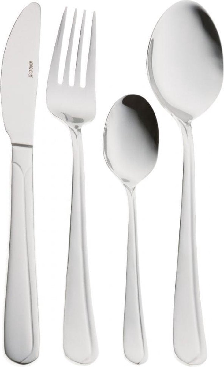KINGHOFF 3561 - Luxus Besteckkoffer - 72-teilig - 12 Personen - Modernes Besteck