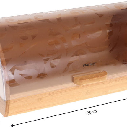 Kinghoff - Boîte à pain - Bambou / Acrylique - 12 litres