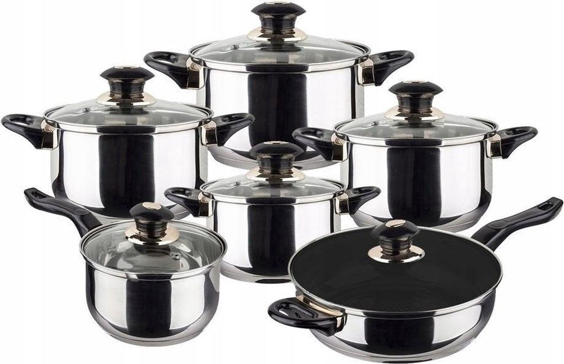 Ensemble de casseroles Kinghoff KH4441 - 12 pièces - Acier inoxydable - Tous feux dont induction