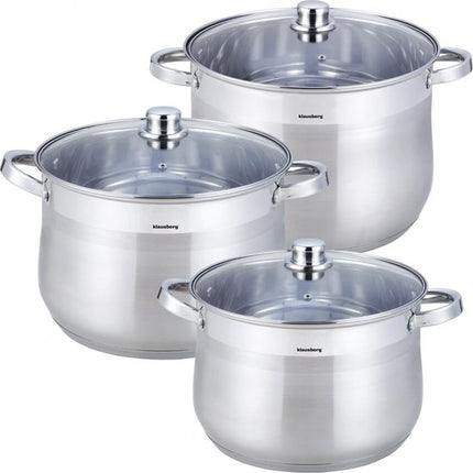 Kinghoff Set de 6 casseroles à soupe - faitout - soupière - 7/8,6/10,7 litres