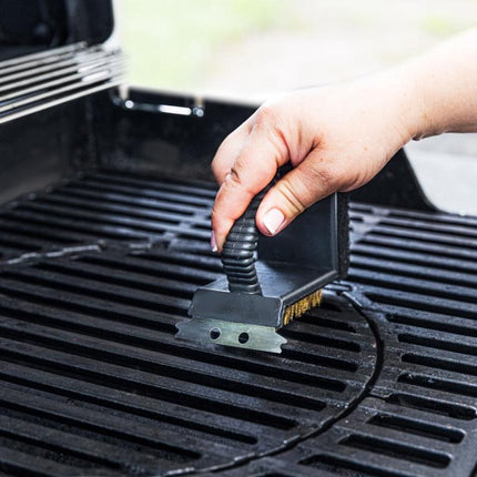 KINGHoff Brosse de Nettoyage de Grille KH-1913 – Kit 3-en-1 (Racloir, Éponge & Brosse) pour un Entretien Efficace du Grill - Brosse Barbecue - Éponge BBQ - Nettoyage Barbecue