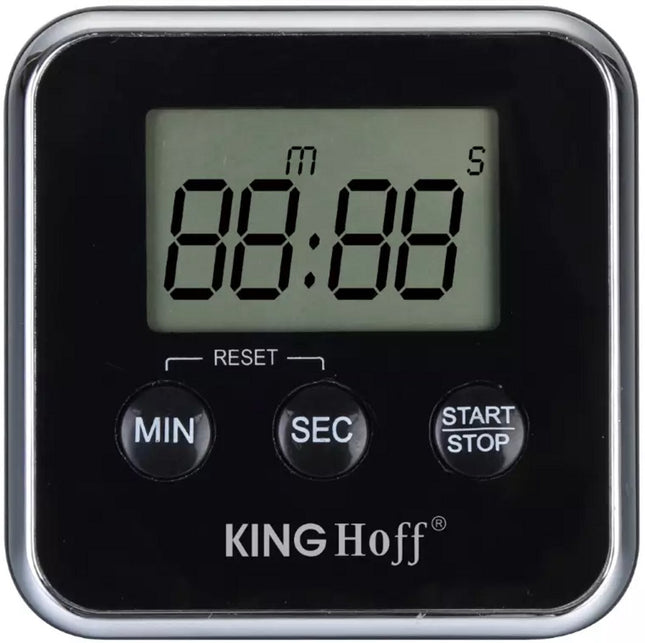 Minuteur de cuisine Kinghoff - Jusqu'à 99 minutes et 59 secondes - Avec aimant et support - Minuteur de cuisson - Kitchenalarm