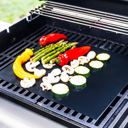KINGHOFF KH-1920 Set de Tapis de Cuisson - 3 Pièces, 40x33 cm, Résistant à la Chaleur jusqu'à 200°C, Anti-Adhérent - Tapis de BBQ - Tapis de Barbecue