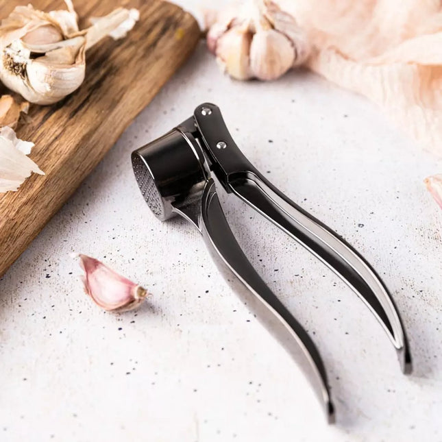 Presse-ail Kinghoff - Graphite, acier inoxydable, design ergonomique