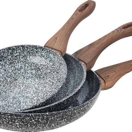 Kinghoff poêles KH-1030 - Ø20, 24 et 28 cm - 3 pièces - toutes sources de chaleur