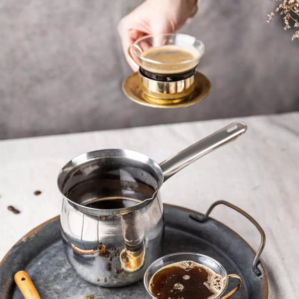 Cafetière - 1 Litre, Acier Inoxydable, Compatible Tous Feux - Pratique et Durable