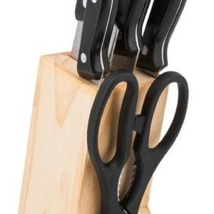 Set de couteaux - Bloc de couteaux inox - 7 pièces