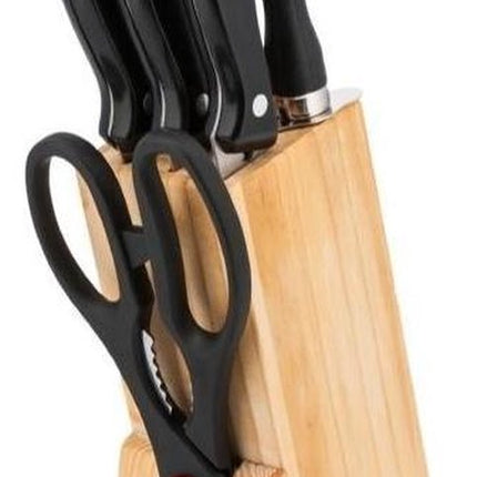 Set de couteaux - Bloc de couteaux inox - 7 pièces