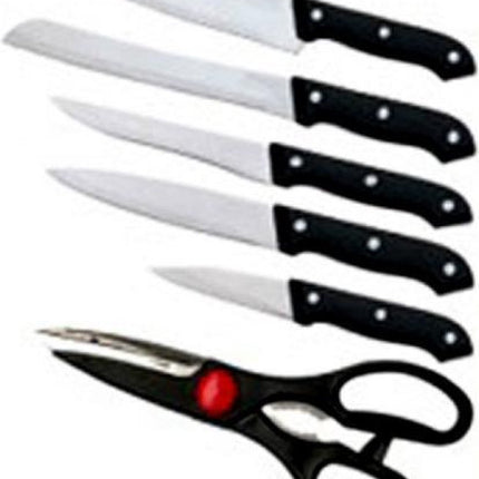 Set de couteaux - Bloc de couteaux inox - 7 pièces