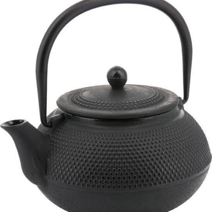 Théière en fonte - 0,85l - avec filtre - noir