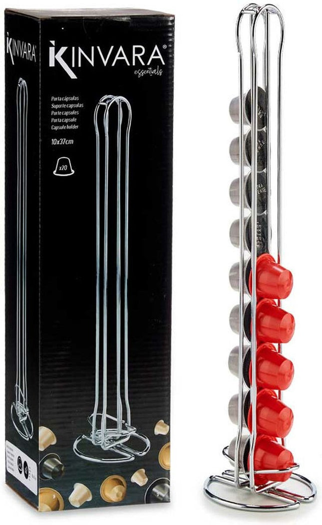 Porte-capsules distributeur de café - métal - pour 20 capsules - Nespresso