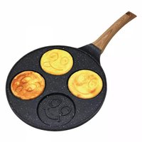 Kinghoff 1666 pannenkoekenpan met gezichtjes – 4 vakken, Ø 26,5 cm – foto 3